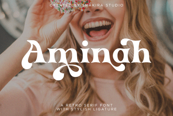 Aminah: A Retro Serif Font for Editorial Design