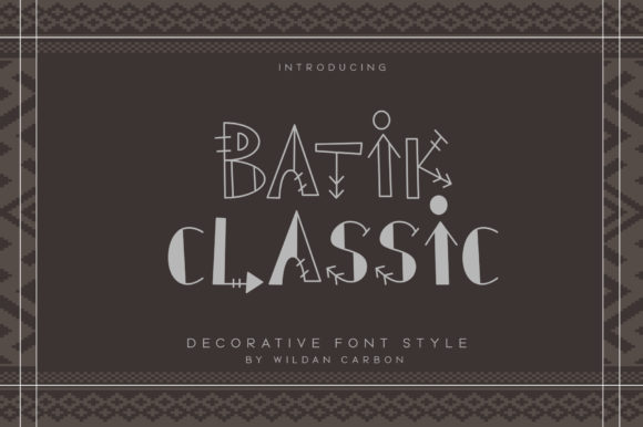 Batik Classic: A Unique Decorative Font for Editors
