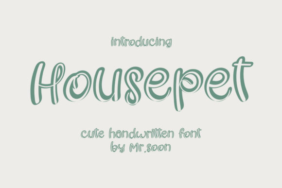 Housepet: A Charming Handwritten Font for Makers