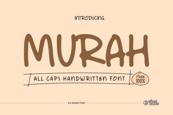Murah: A Quirky Handwritten Display Font for Editors