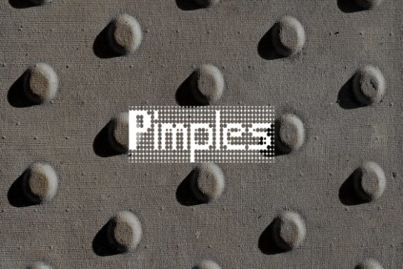 Pimples: A Pixelated Decorative Font for Campaigns