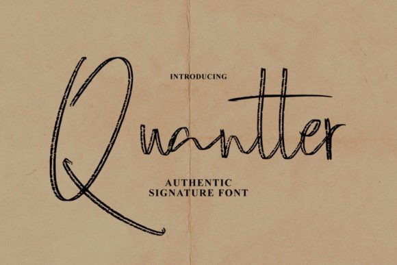 Quantter: A Handmade Signature Brush Font for Editorial Design