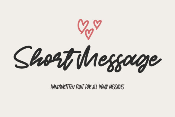 Short Message: A Cute Handwritten Font for Crafts