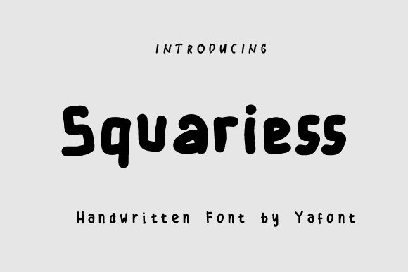Squariess: A Quirky Handwritten Font for Sweet Branding