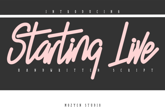 Starting Live: A Versatile Handwritten Font for Brands