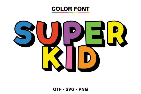 Super Kid: A Bold Color Font for Creative Campaigns