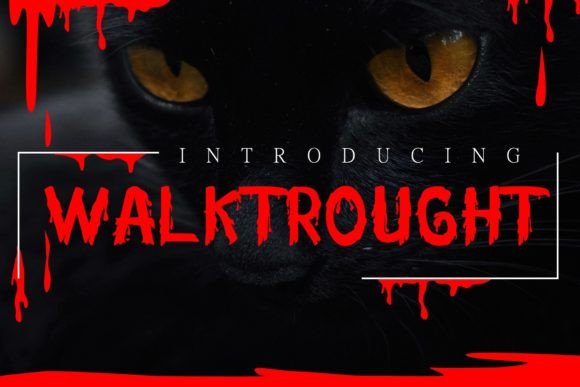Walktrought: A Spooky Decorative Font for Editorial Design