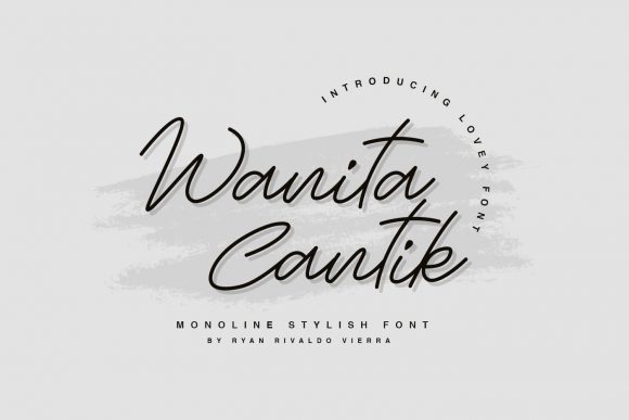 Wanita Cantik: A Sweet Handwritten Font for Crafters